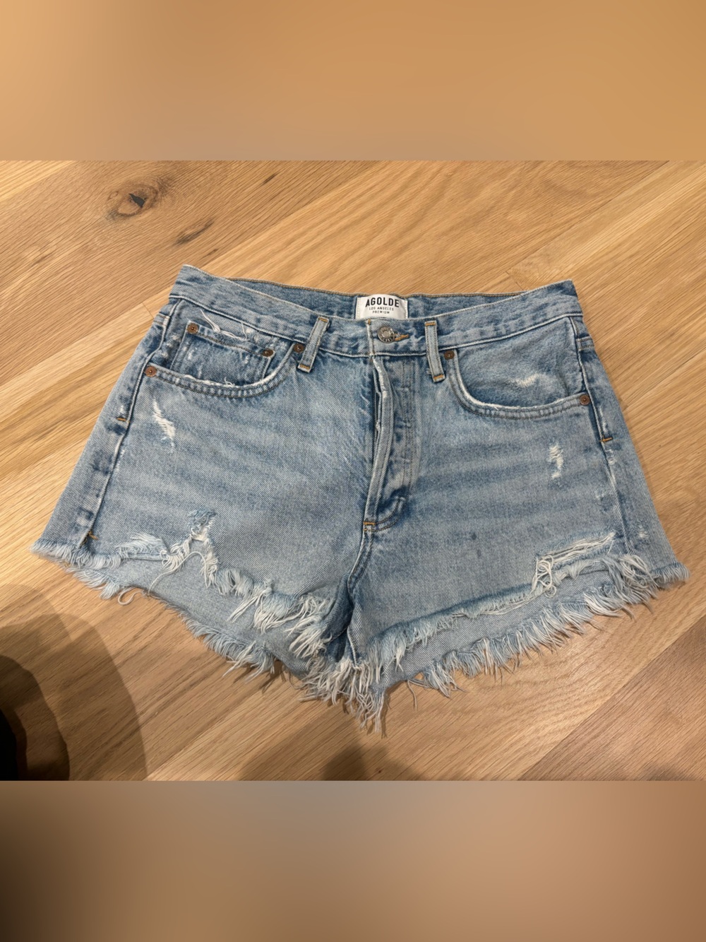AGOLDE parker cutoff short